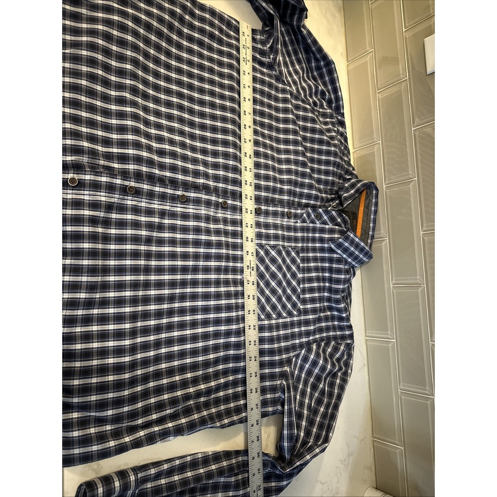 5.11 Tactical Mens Snap Front Plaid Shirt Shooting Military Sz 2XL Blue Black - Picture 10 of 13